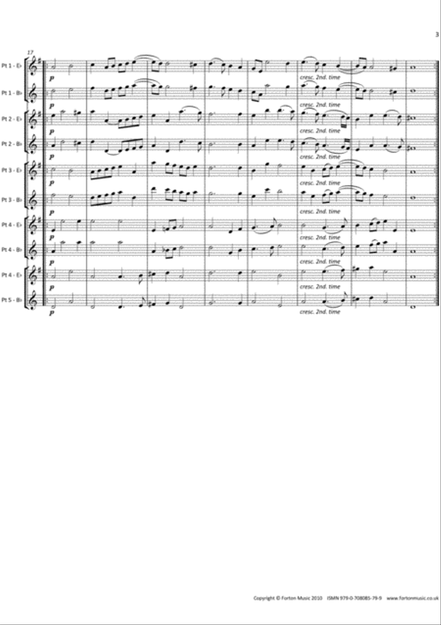 Royal Wind Music Saxophone Ensemble scores gallery preview page 3