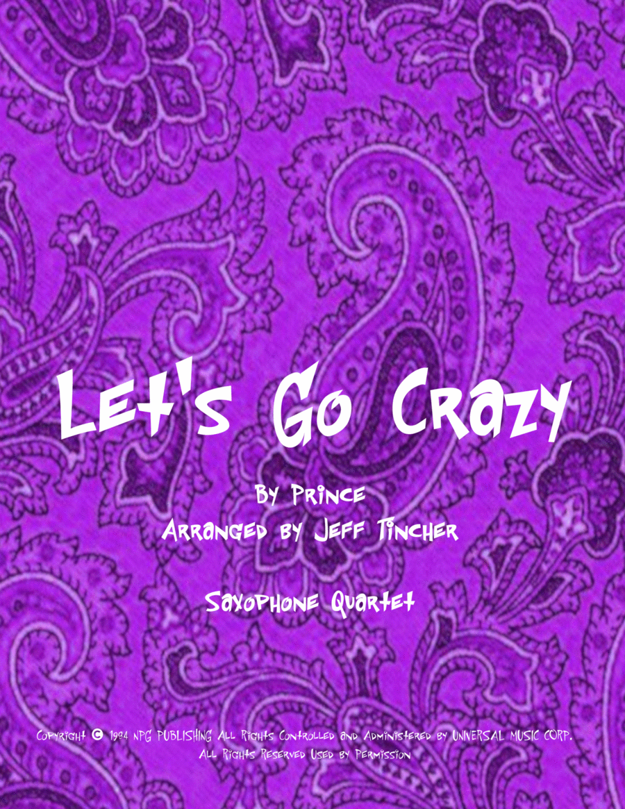 Let's Go Crazy Woodwind Quartet scores gallery preview page 1