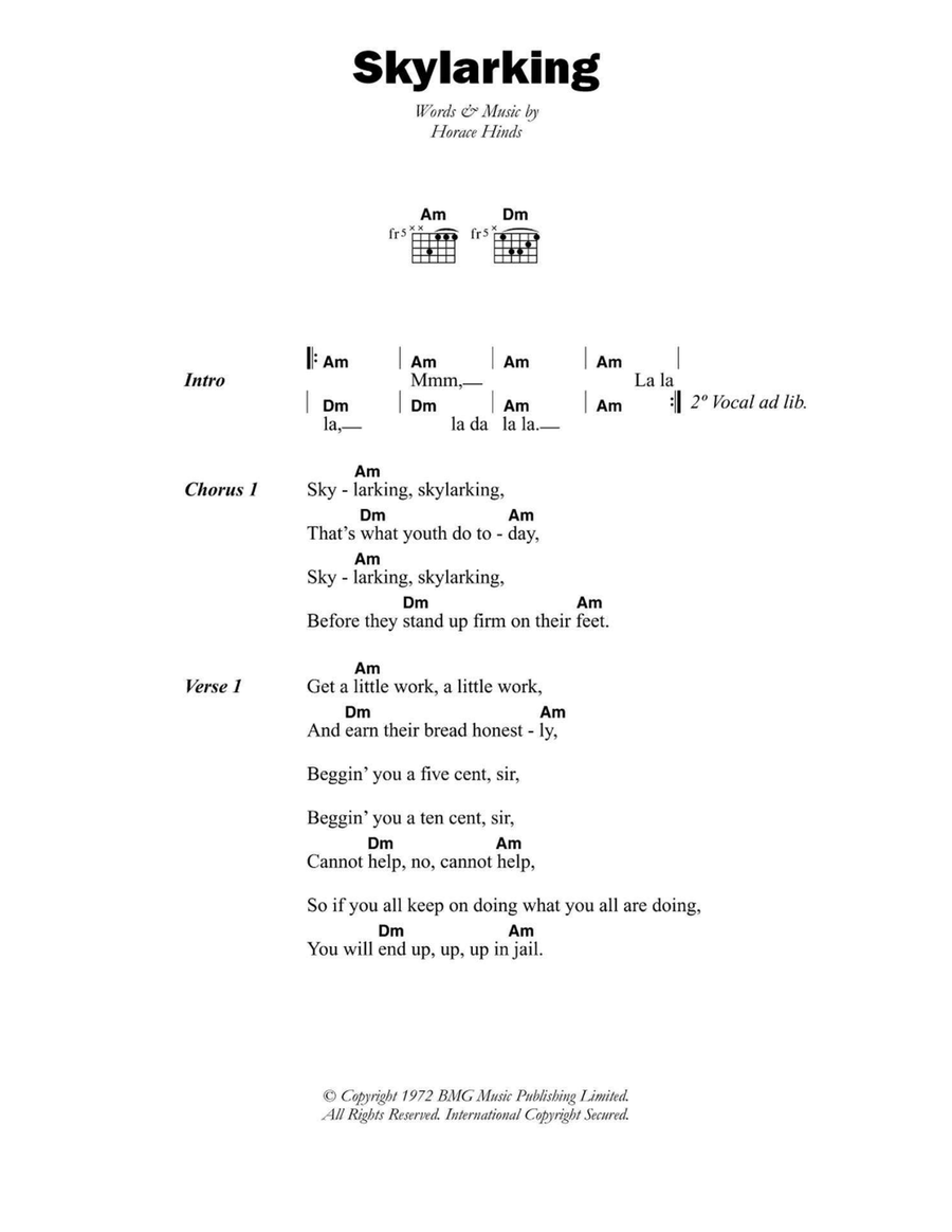Skylarking Skylarking Easy Guitar scores gallery preview page 1