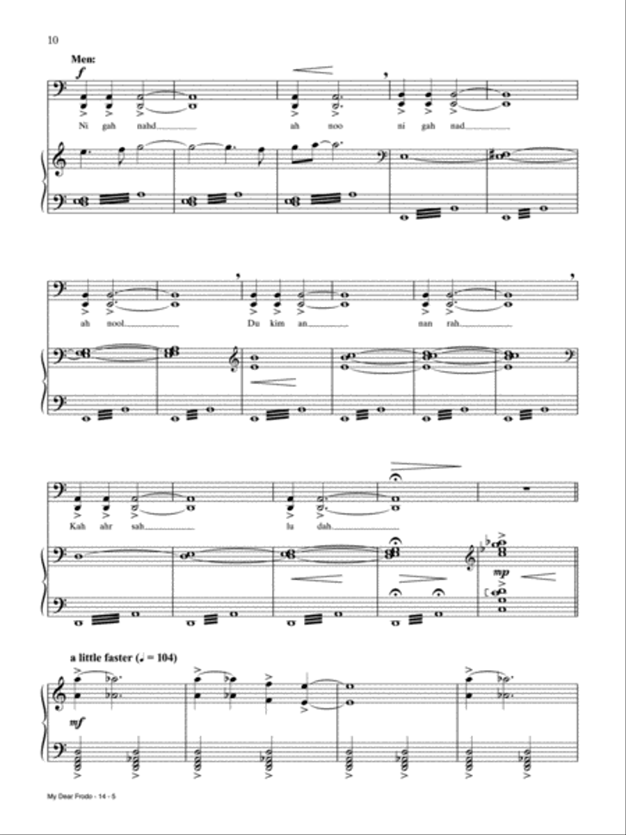 My Dear Frodo Piano, Vocal scores gallery preview page 5