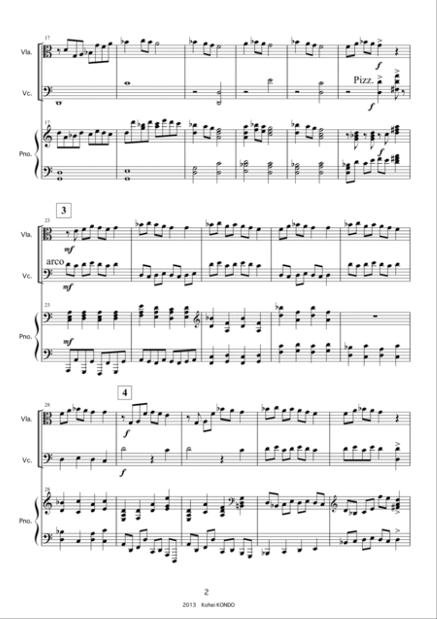 A Streamer (Fukinagashi) Version for viola,cello and piano Op.135 Small Ensemble scores gallery preview page 3