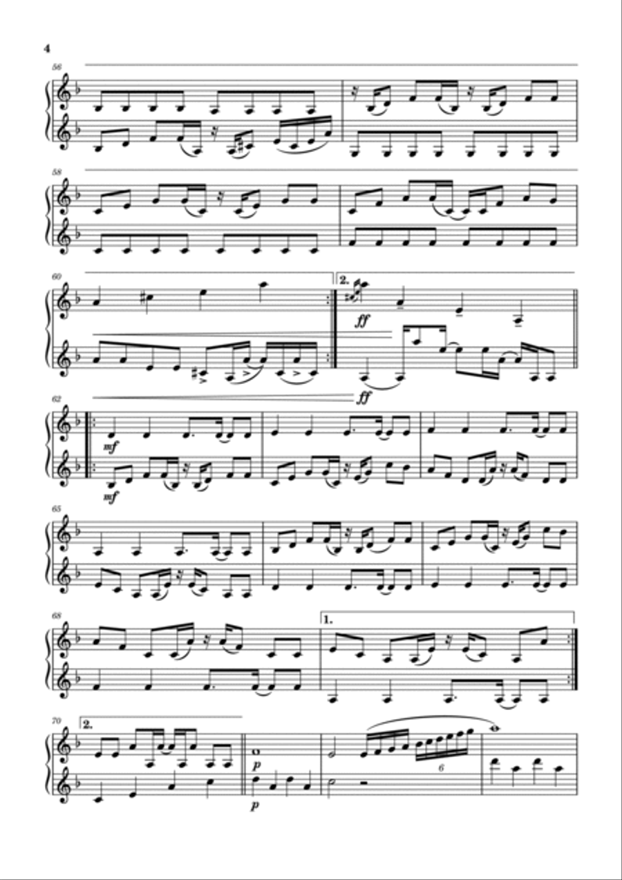 Another Day Of Sun Another Day Of Sun Clarinet Duet scores gallery preview page 4
