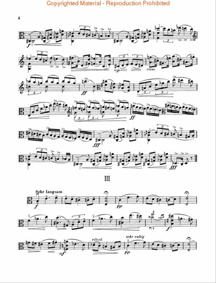 Sonata, Op. 25, No. 1 (1922) Viola Solo scores gallery preview page 3