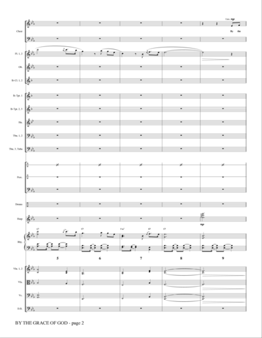 By The Grace Of God - Full Score Choir scores gallery preview page 2