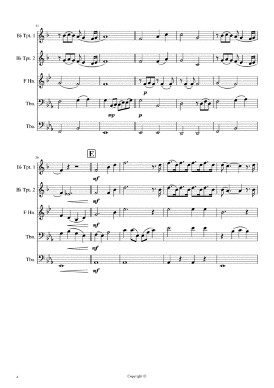 Wonderland By Night Brass Ensemble scores gallery preview page 4