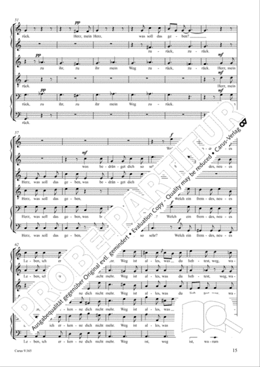 Drei Lieder nach Texten von Goethe Choir scores gallery preview page 16