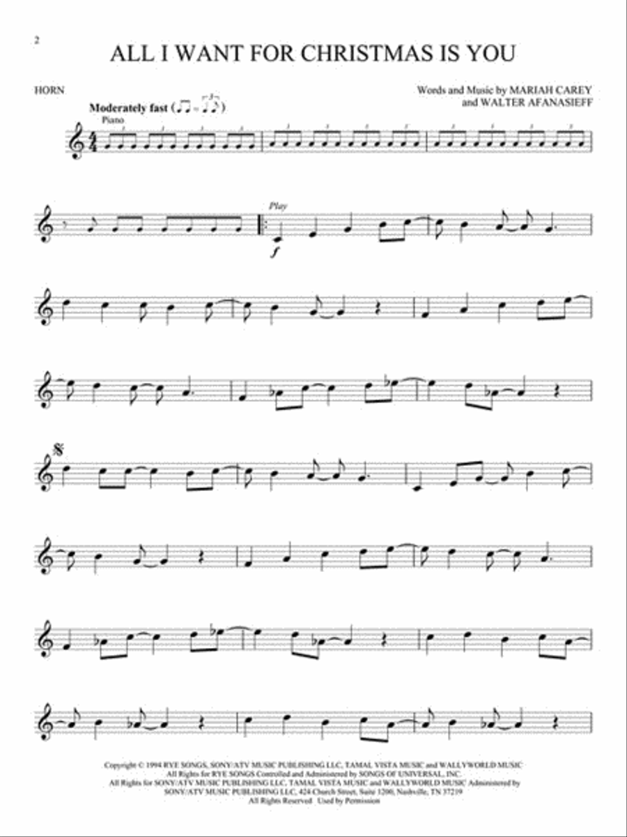 Christmas Songs for Horn Christmas Songs for Horn Horn scores gallery preview page 3