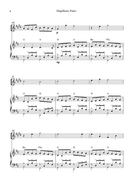 Canon in D for Flugelhorn and Piano (With Chords) image number null