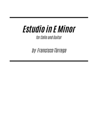 Book cover for Estudio in E Minor (for Cello and Guitar)