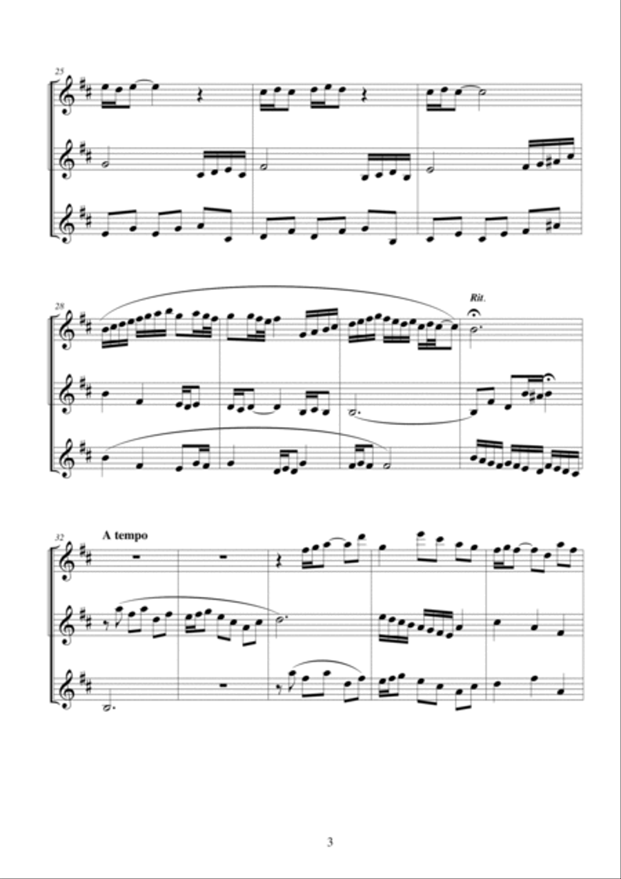 Clarinet Trio in A minor - CS136 Clarinet Trio scores gallery preview page 3