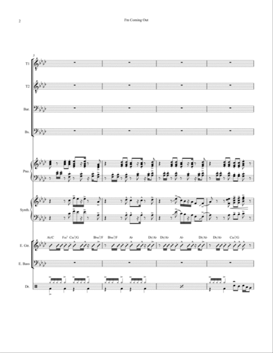 I'm Coming Out Small Ensemble scores gallery preview page 2