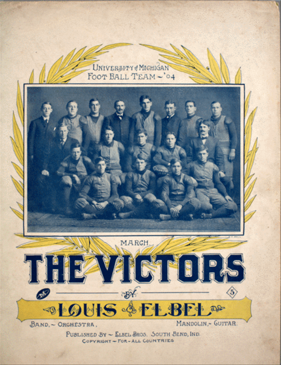 (1) March. The Victors. Back cover (2) song 