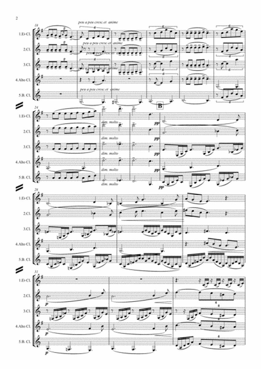 Debussy: Suite Bergamasque Mvt.3 Clair de Lune - clarinet quintet image number null