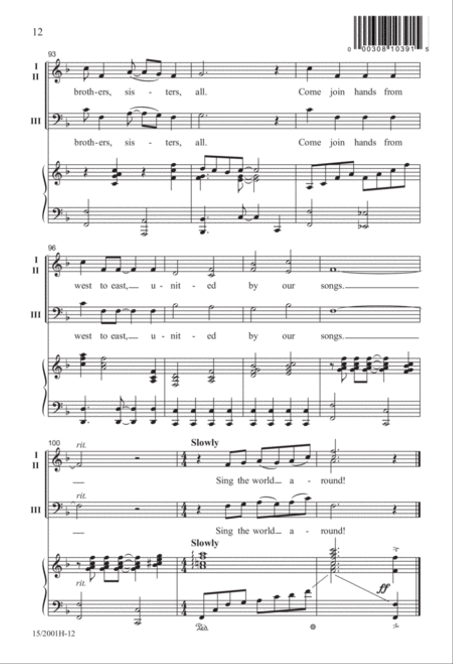 Around the World...in About Three Minutes Mixed Choir scores gallery preview page 12