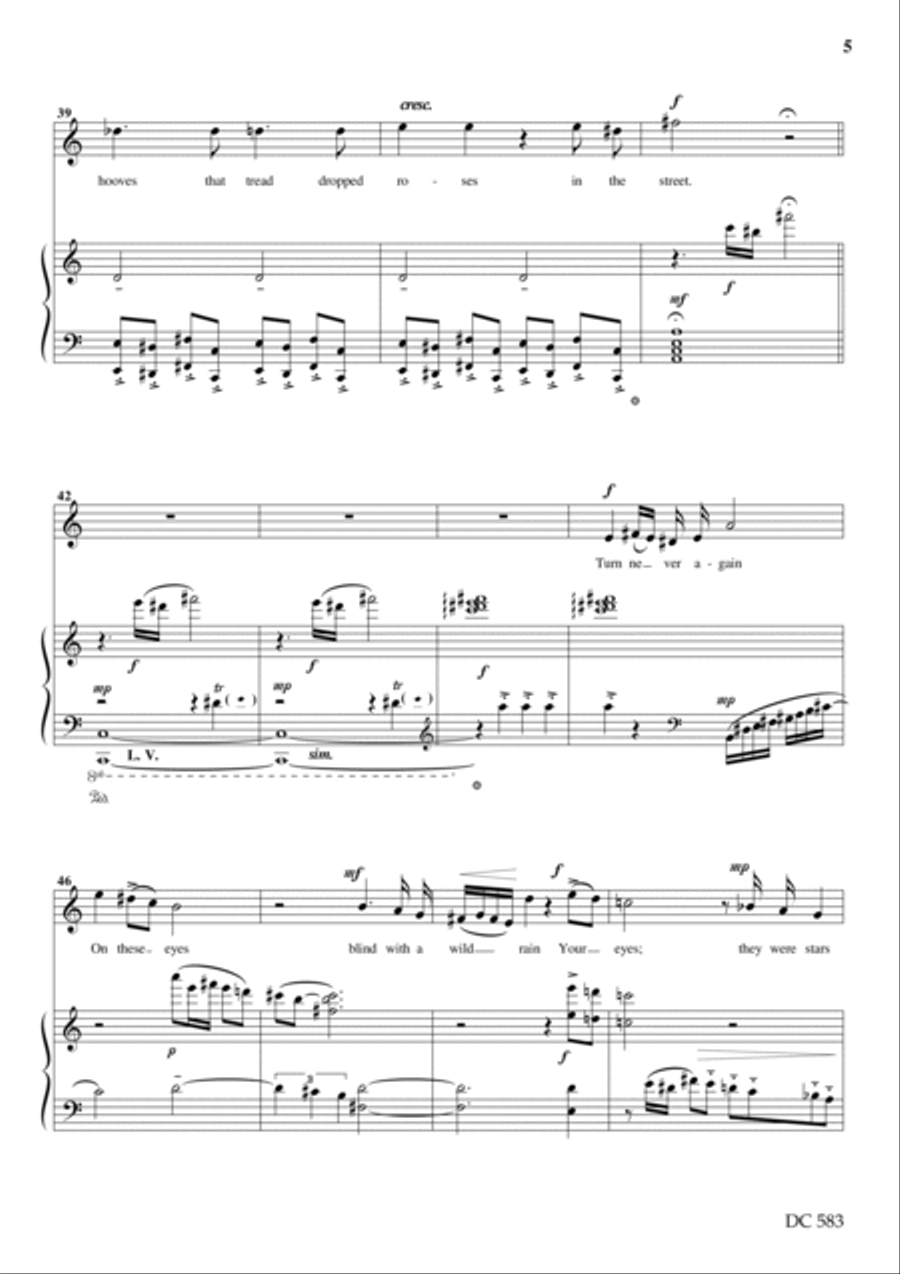 Three Song Settings of Poems by Charlotte Mew Small Ensemble scores gallery preview page 5