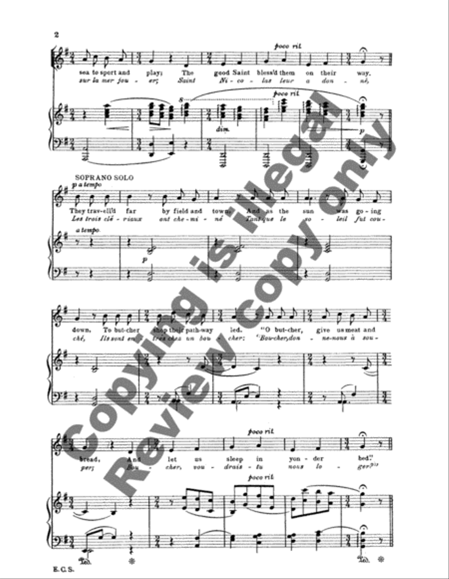 The Miracle of St. Nicholas (Le Miracle de Saint Nicolas) The Miracle of St. Nicholas (Le Miracle de Saint Nicolas) SSAA scores gallery preview page 4
