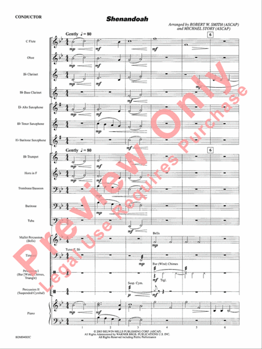Shenandoah Shenandoah Concert Band scores gallery preview page 4