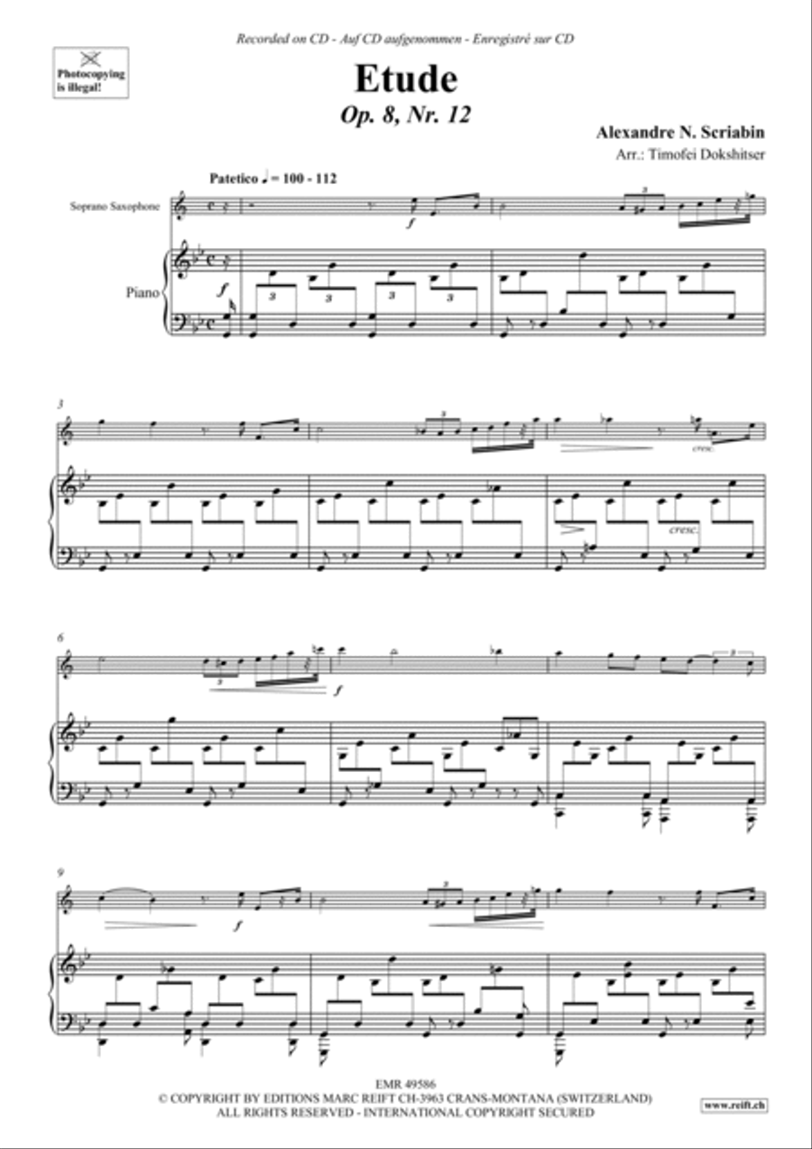 Etude Soprano Saxophone scores gallery preview page 3