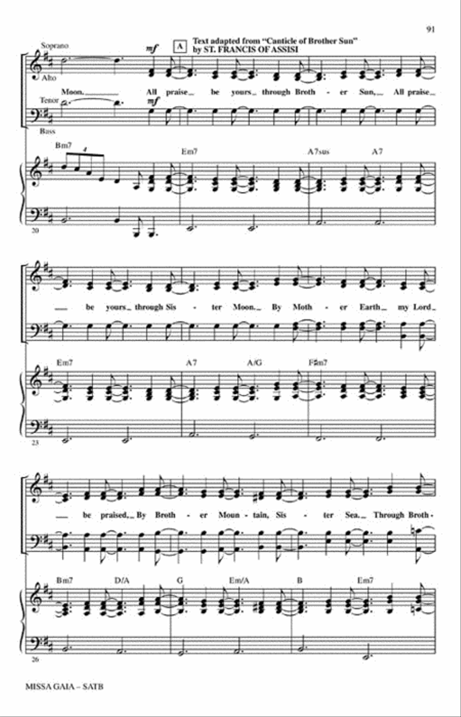 Missa Gaia (Earth Mass) 4-Part scores gallery preview page 9