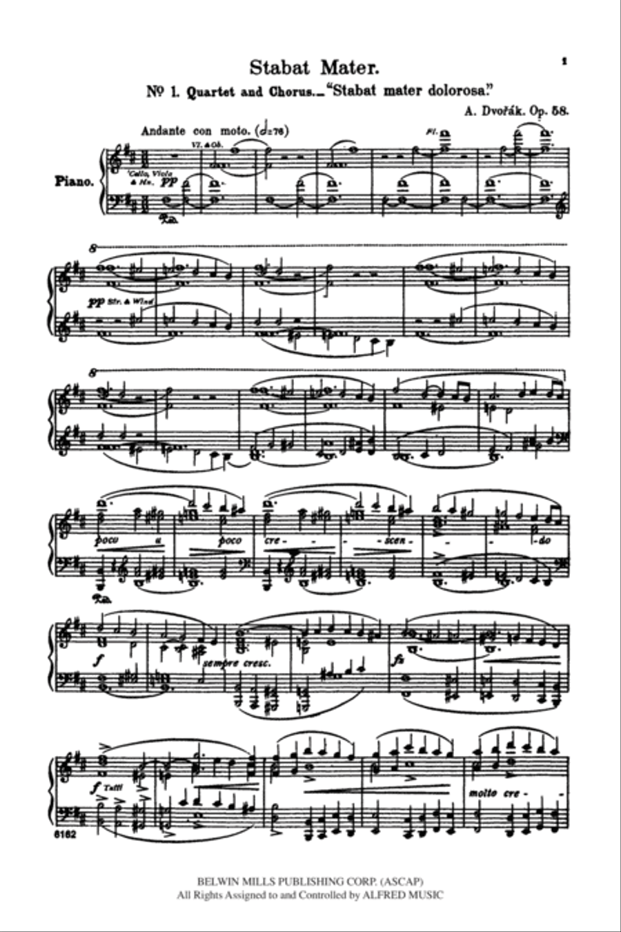 Stabat Mater, Op. 58 4-Part scores gallery preview page 3