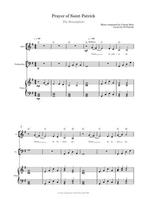 Prayer of Saint Patrick - The Breastplate - Solo, cello and Piano