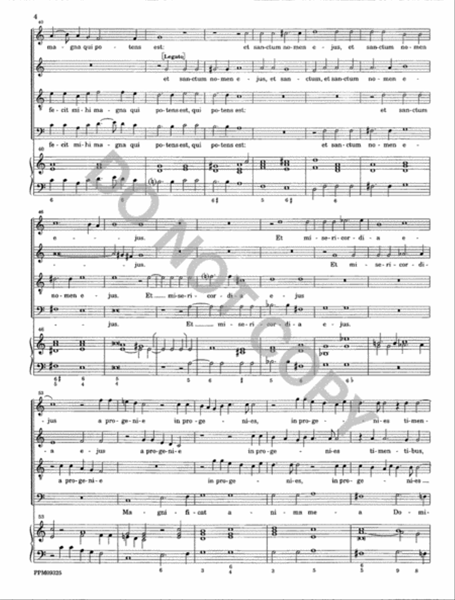 Magnificat a 4 da cappella 4-Part scores gallery preview page 5