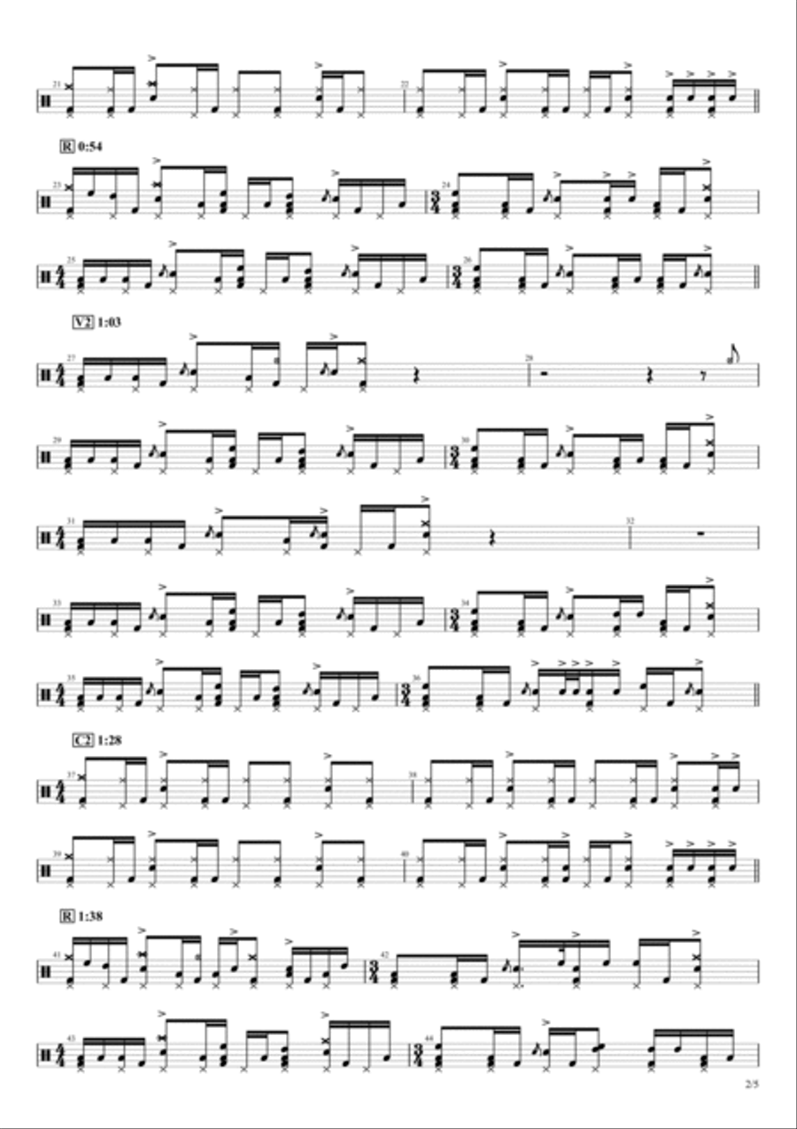 Spoonman Drum Set scores gallery preview page 2