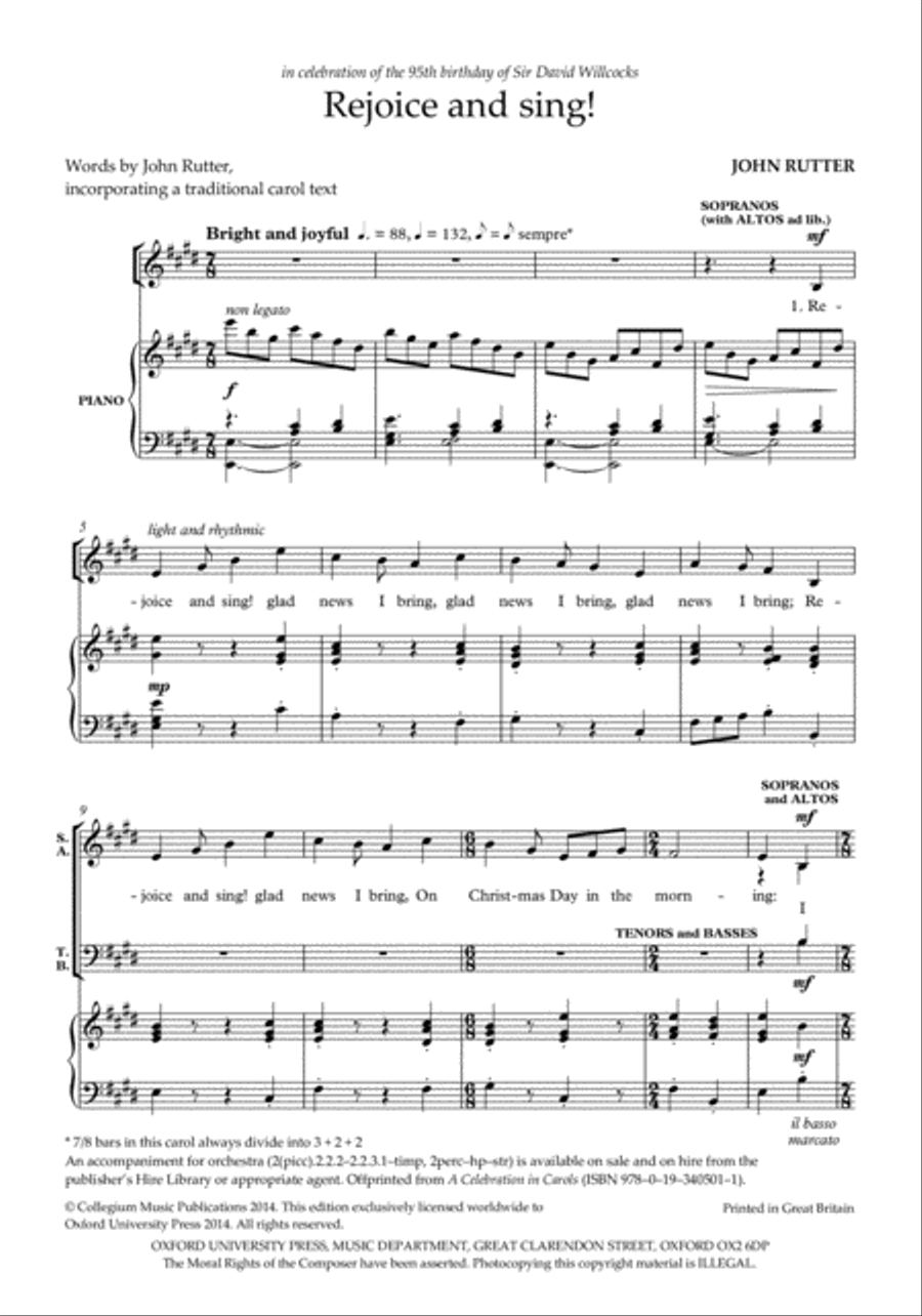 Rejoice and sing! Divisi scores gallery preview page 2