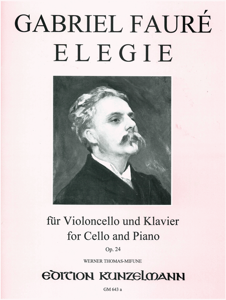Elegy for cello and piano by Gabriel Faure Piano Accompaniment - Sheet Music