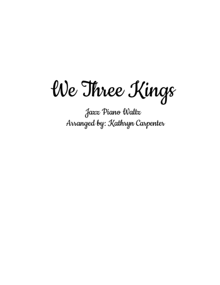 We Three Kings (Jazz Piano Waltz) image number null