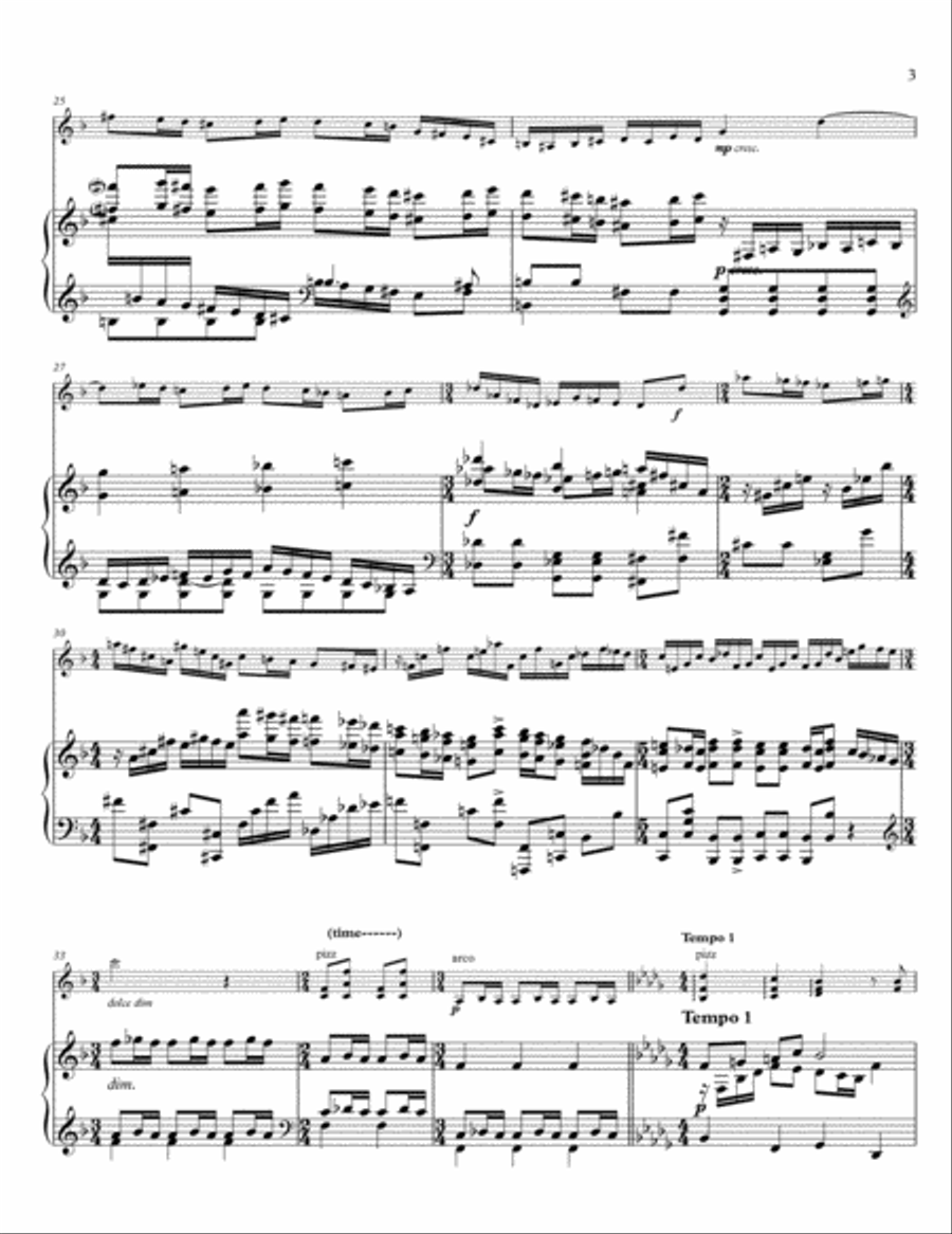 Prelude and Burlesque for Violin & Piano, op. 35 Violin scores gallery preview page 3