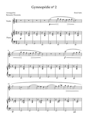 Gymnopédie nº 2 - For Violin and Piano