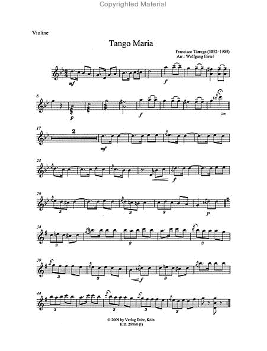 Tango Maria (für Streichtrio) String Trio scores gallery preview page 3