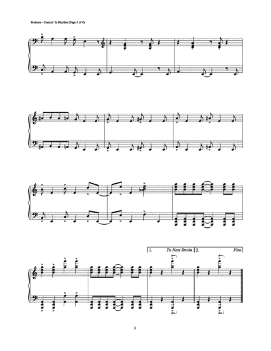 Dancin' in Rhythm Dancin' in Rhythm Piano Solo scores gallery preview page 3