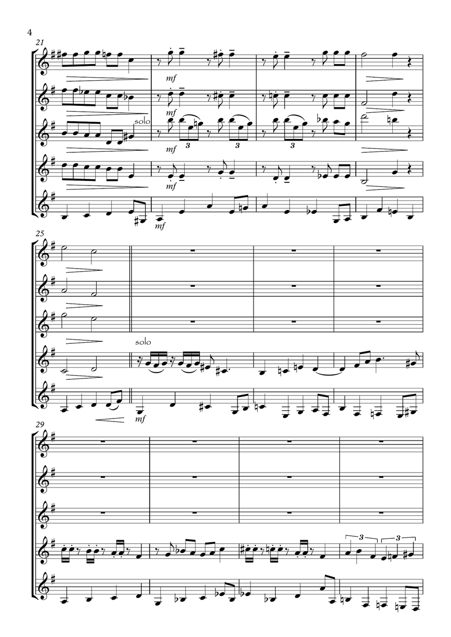 Girl Talk Girl Talk Clarinet Quintet scores gallery preview page 4