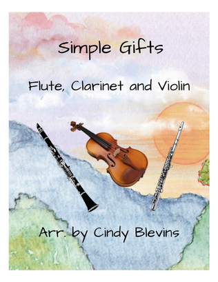 Simple Gifts, Flute, Clarinet and Violin