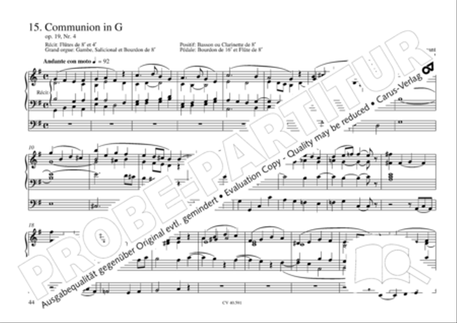 Free Organ Music from the Romantic Period, Vol. III (Freie Orgelmusik der Romantik, Band III) Organ scores gallery preview page 45