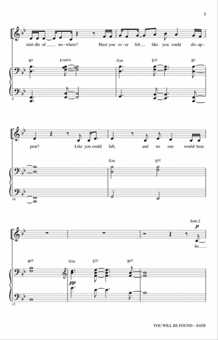 You Will Be Found Choir scores gallery preview page 3