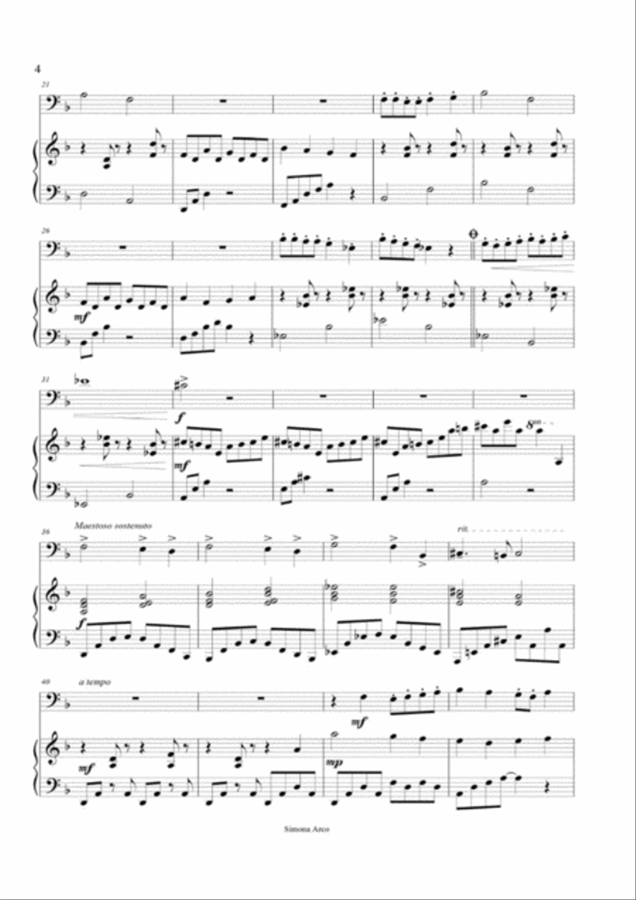 Little Romance fagotto and pianoforte Bassoon scores gallery preview page 3