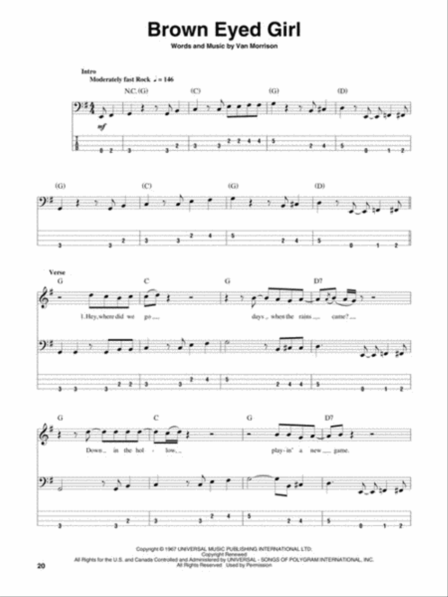 Rock Bass Guitar Tablature scores gallery preview page 4