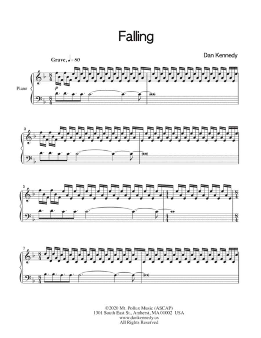 Falling Piano Solo scores gallery preview page 2