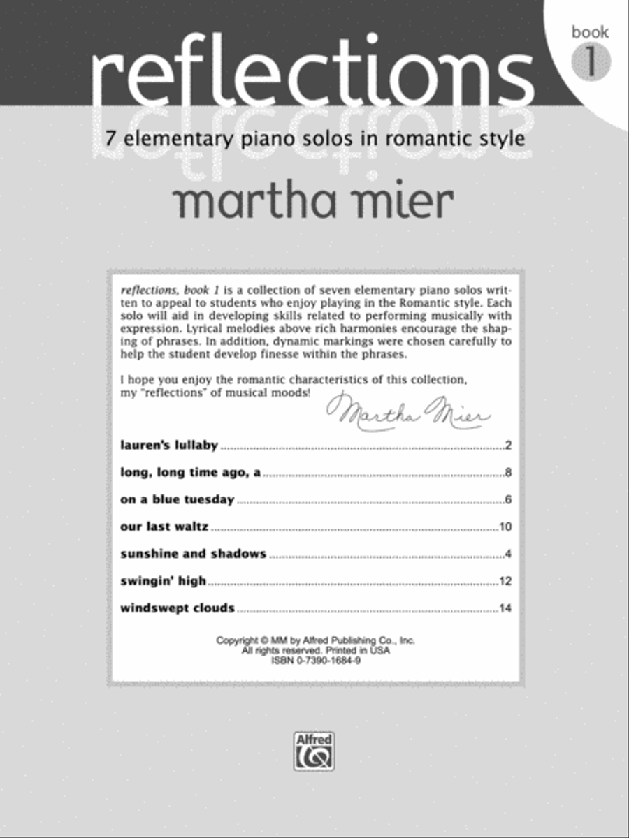 Reflections, Book 1 Piano Method scores gallery preview page 2