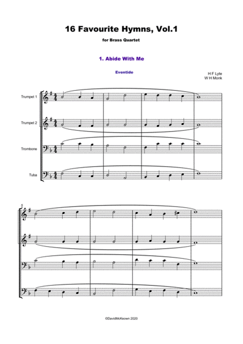 16 Favourite Hymns Vol.1 for Brass Quartet
