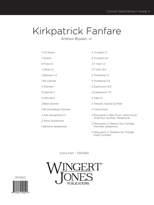 Book cover for Kirkpatrick Fanfare - Full Score