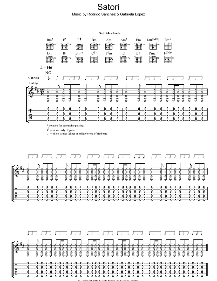 Satori Satori Acoustic Guitar scores gallery preview page 1