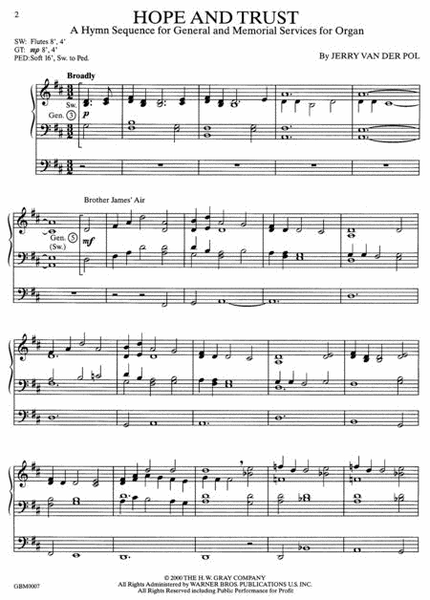 Hope And Trust - A Hymn Sequence for General and Memorial Services