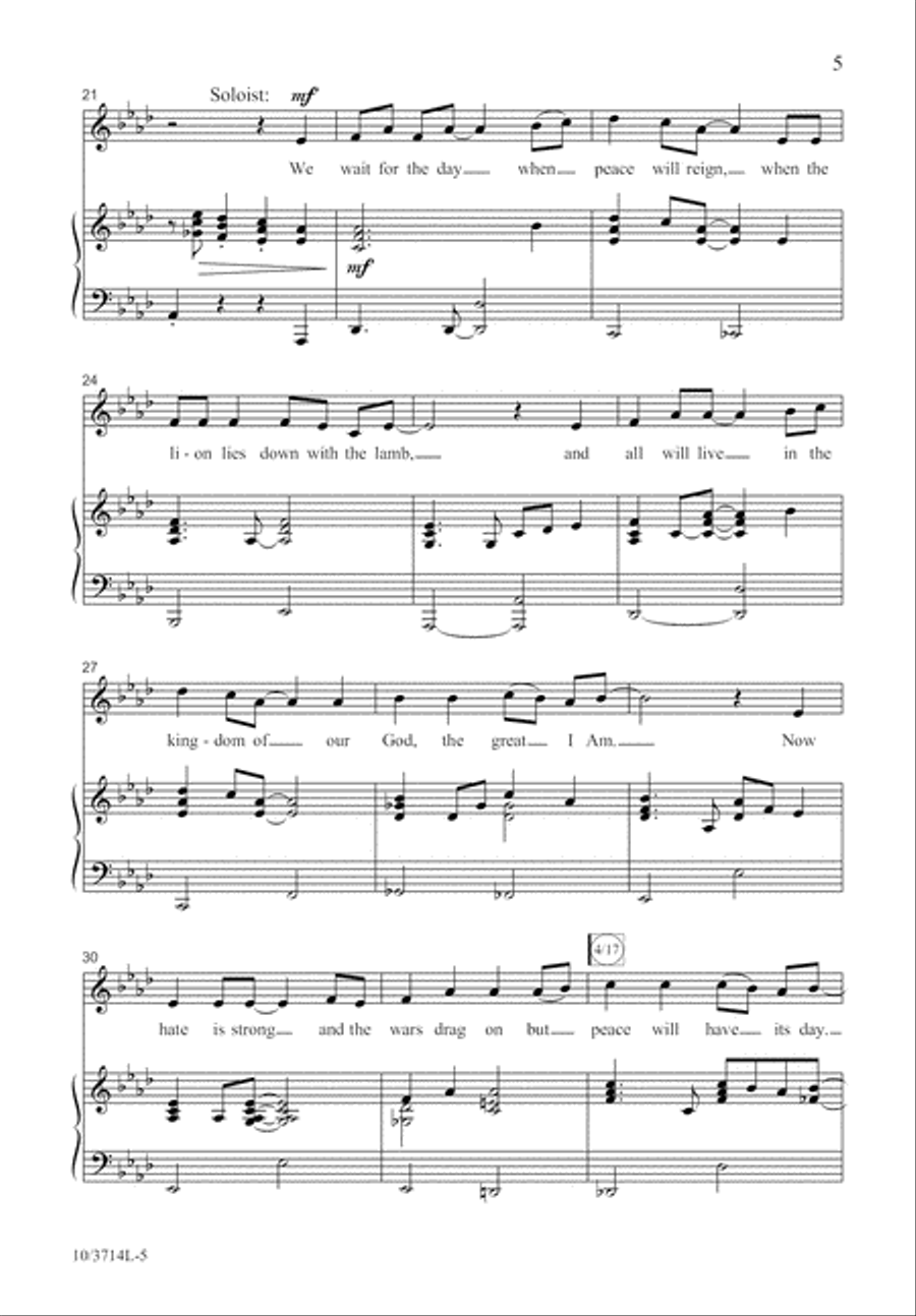 Glory Is A-Coming Our Way 4-Part scores gallery preview page 5
