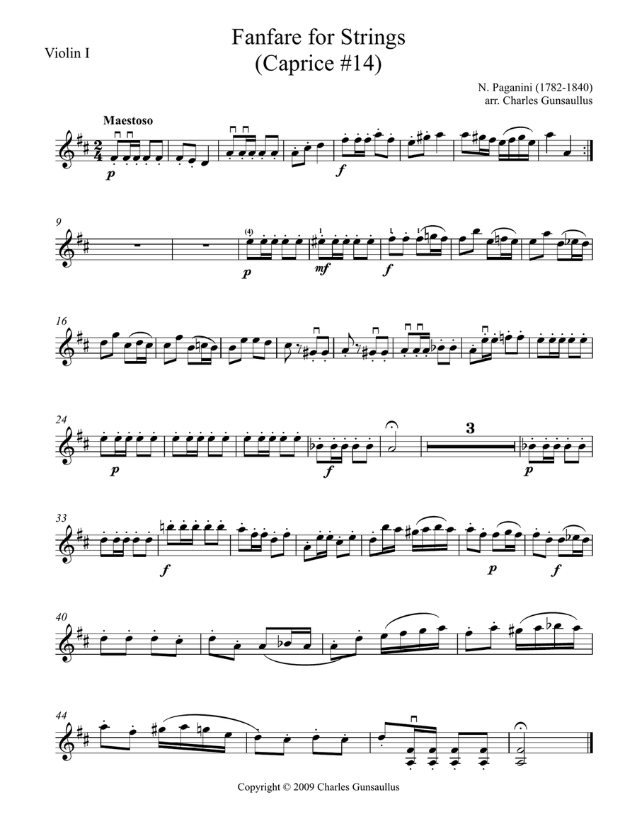 Fanfare for Strings (Caprice #14) String Orchestra scores gallery preview page 4