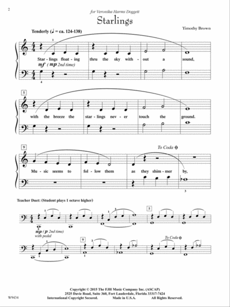 Starlings (NFMC) Piano Method scores gallery preview page 2