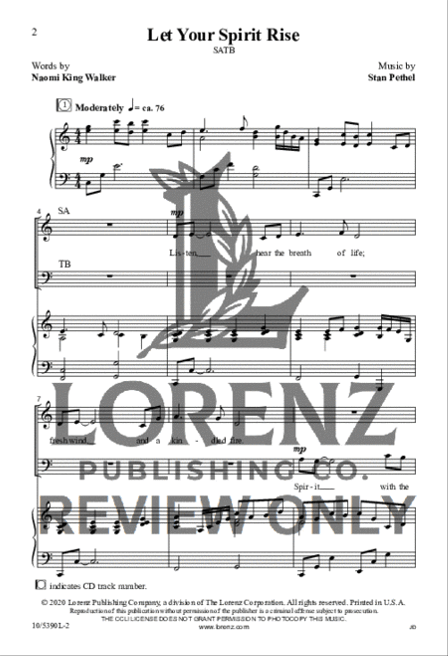 Let Your Spirit Rise 4-Part scores gallery preview page 2